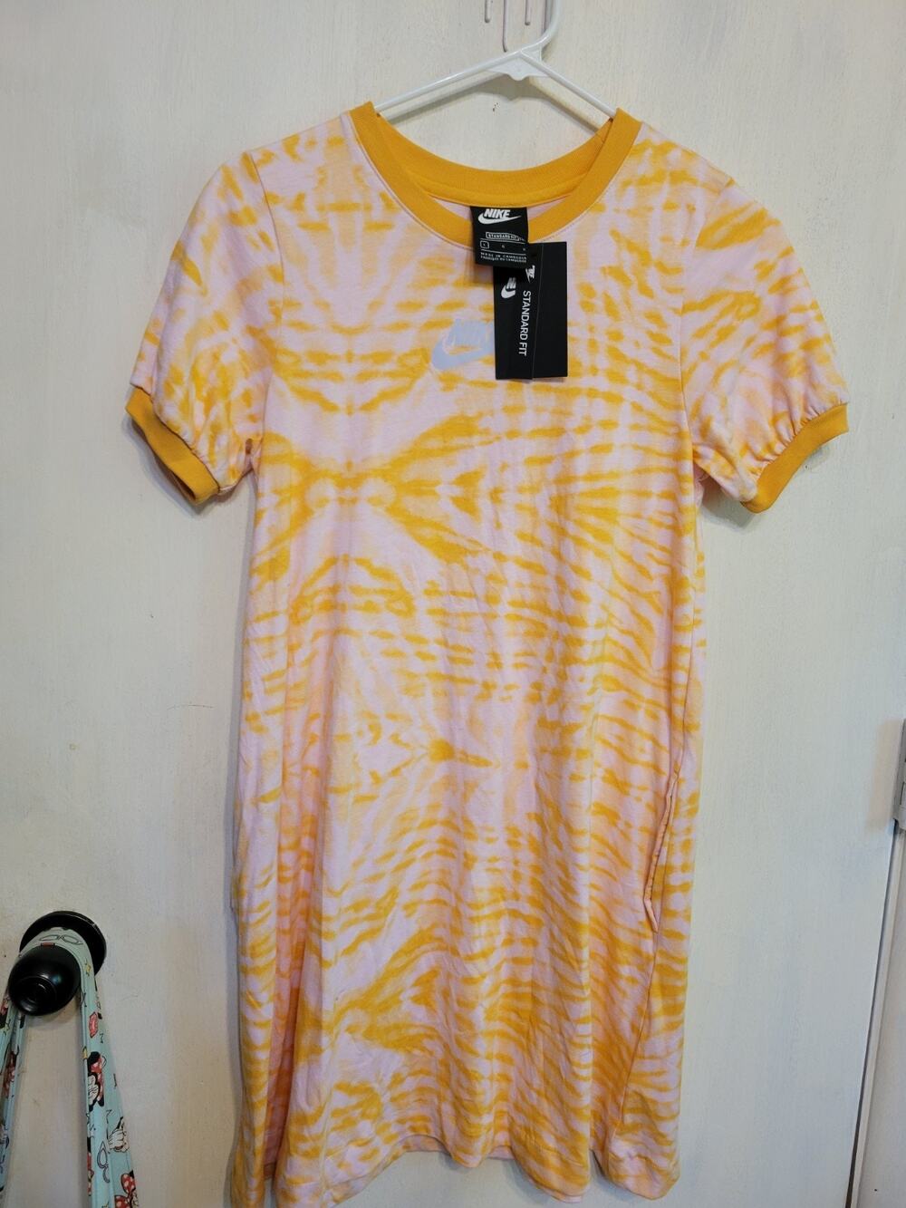 Girls Youth Large Nike Standard Fit Tye Dye Pocket Dress New